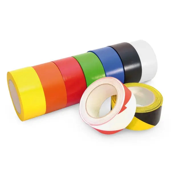 Vloermarkeringstape rood/wit 50mm x 33mtr - Reflexfolie