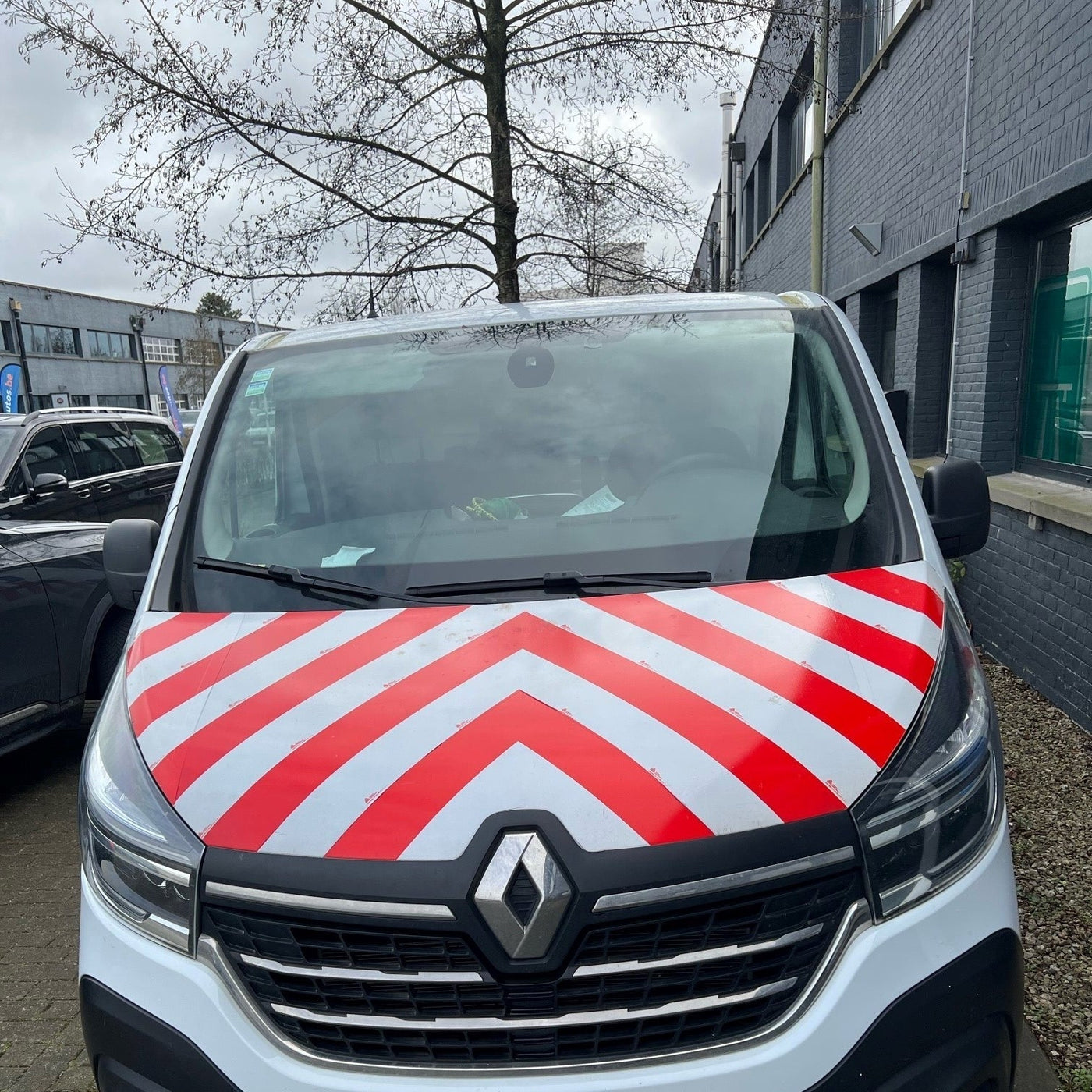 Reflexfolie Chevron Rot/Weiß Klasse 1 - Reflexmarkierung