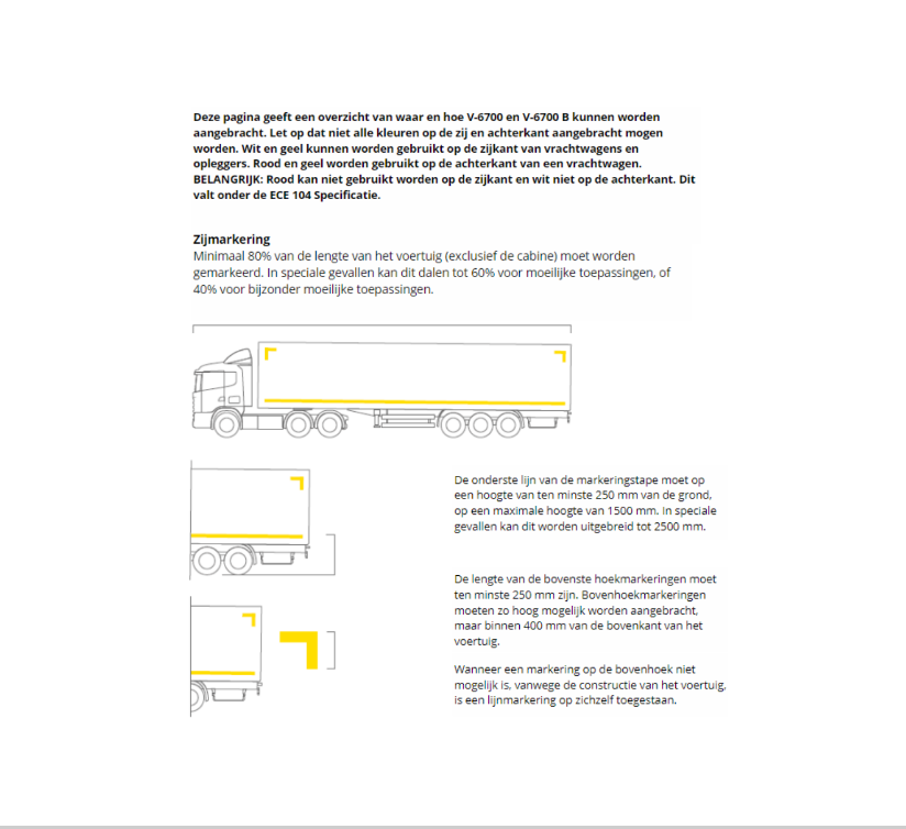 Avery Dennison Konturmarkierung Festaufbau - Reflexmarkierung