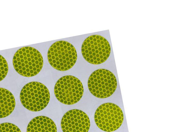 Avery Dennison V-8013 fluor lime  | RA2/C | Retro Reflektierende Kreise | Ø 30 mm - Dinoflex