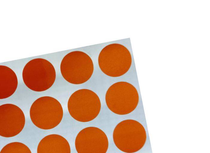 Avery Dennison T-1504 orange | RA1/A | Retro Reflektierende Kreise | Ø 30 mm - Dinoflex