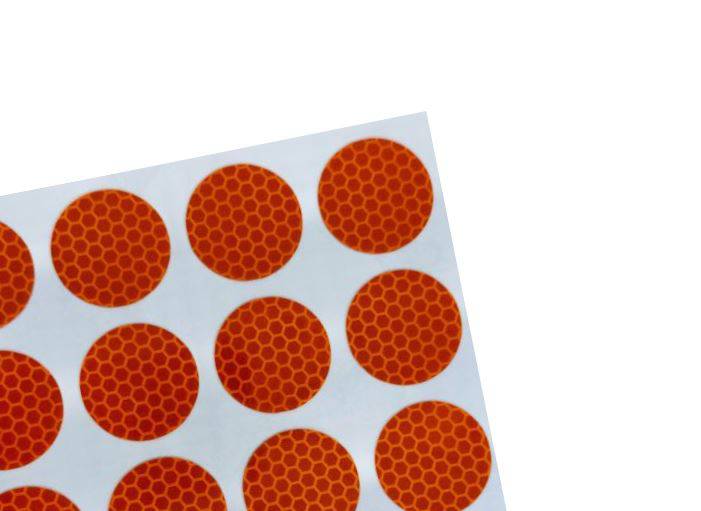 Avery Dennison V-8014 fluor orange  | RA2/C | Retro Reflektierende Kreise | Ø 30 mm - Dinoflex