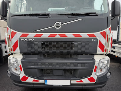 Reflexfolie V-8000 Chevron Rot/Weiß rechtsweisend - Reflexmarkierung