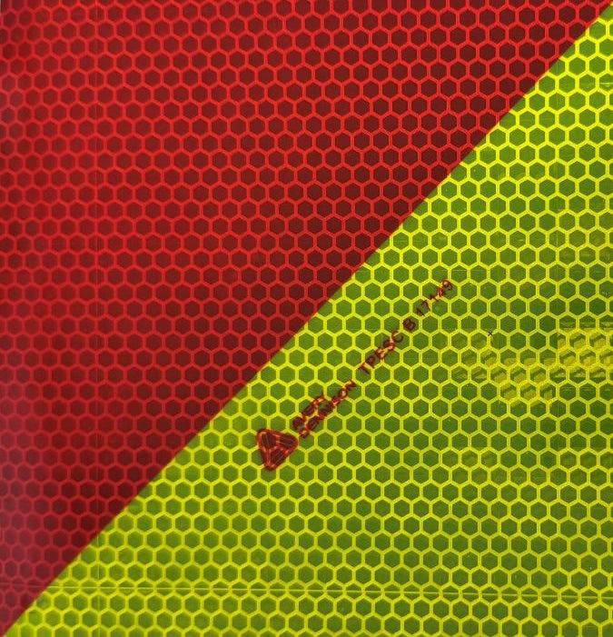 Reflektierende Folie V-8013 Chevron Gelb/Rot Linksweisend - Dinoflex