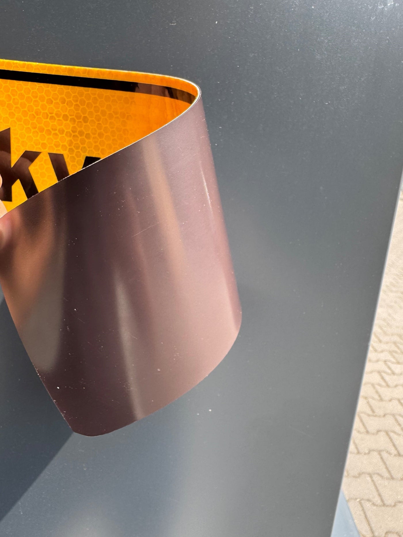 Aufkleber BAUSTELLENVERKEHR auf Magnet reflektierend Klasse 3 - Reflexmarkierung