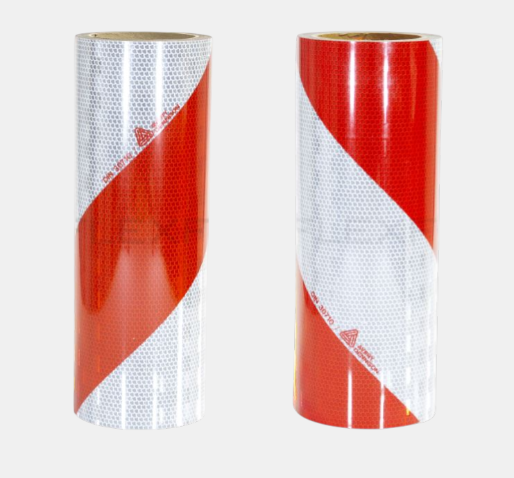 Industriemarkierung Rot/Weiß Set links + rechts | Reflexmarkierung