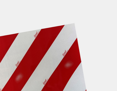 Chevron-Folie Rot/Weiß Klasse 1 | Avery Dennison