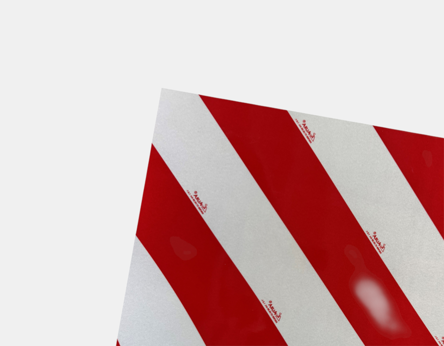 Chevron-Folie Rot/Weiß Klasse 1 | Avery Dennison