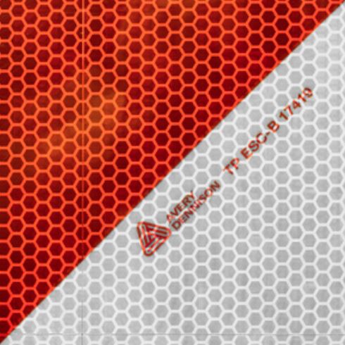 Rückseite Mercedes Vito 2018 Chevron Rot/Weiß Klasse 2 - Reflexmarkierung