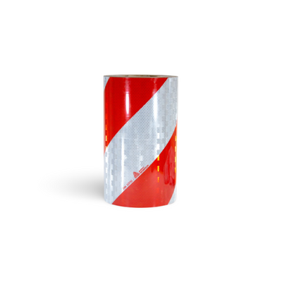 Industriemarkierung Rot/Weiß rechtsweisend 282 mm - Reflexmarkierung