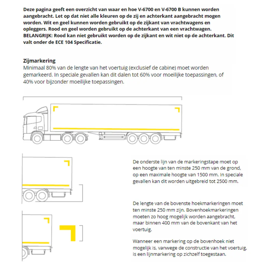 Avery Dennison Konturmarkierung Weiß Festaufbau pro Meter - Reflexmarkierung